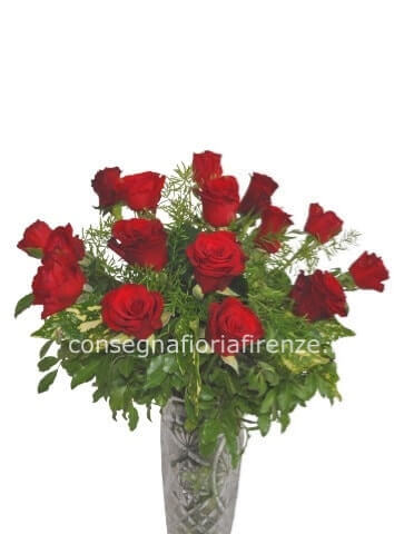 Bouquet di 12 rose rosse (50CM)