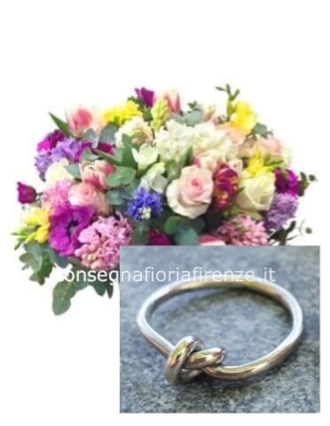 Bouquet di fiori misti + anello