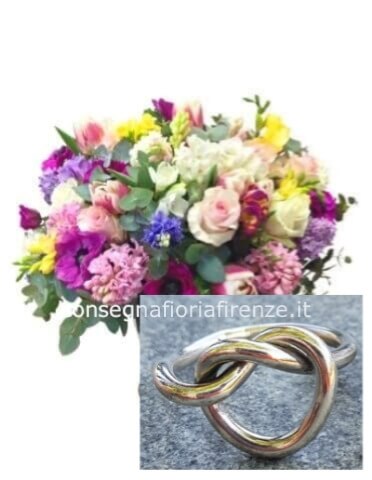 Bouquet di fiori misti + anello